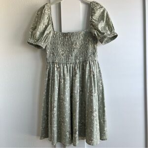 Floral Smocked Puff Sleeve Dress